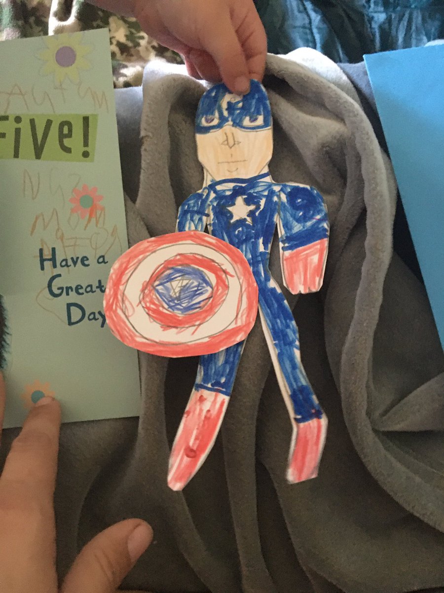 Murmur1Wolf's tweet photo. Woke up on my birthday to celebrate my birthday in quarantine, and my son made me this surprise, because Captain America is my favorite... @ChrisEvans https://t.co/1O2QwgXcDU