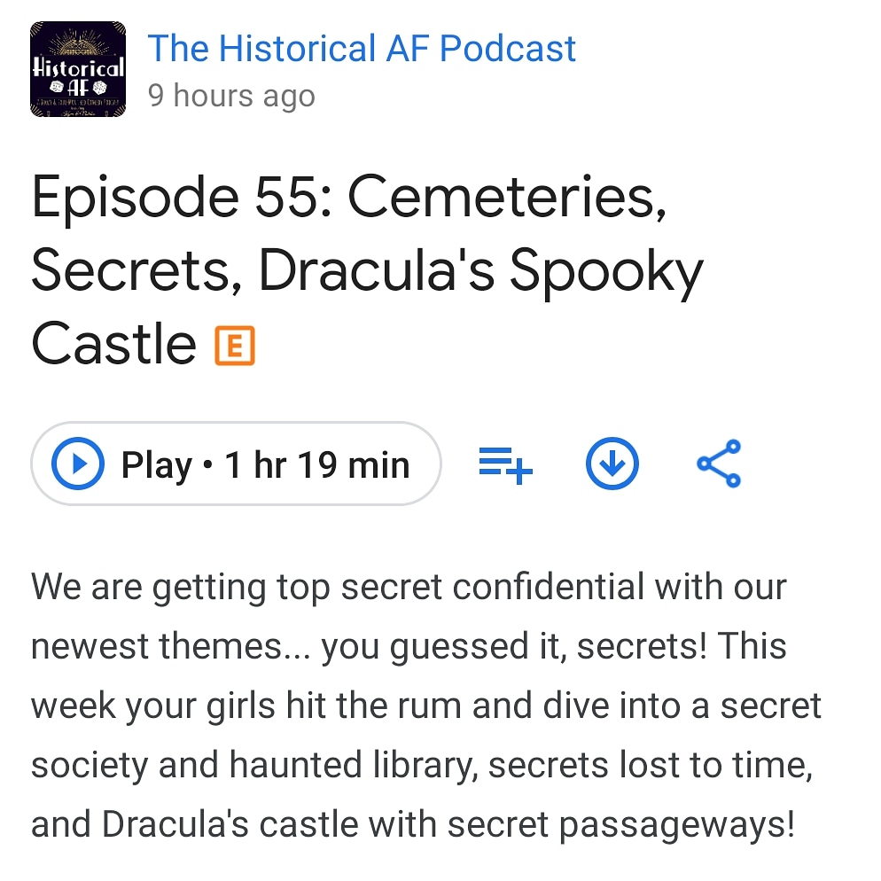 HistoricalAFPod's tweet photo. 🚨New Episode🚨

Join us for week 1 of SECRETS!
.
.
#podcast #podbean #history #dracula #oddfellows #lostsecrets #podernfamily #ladypodsquad https://t.co/8rBkqbdY2o