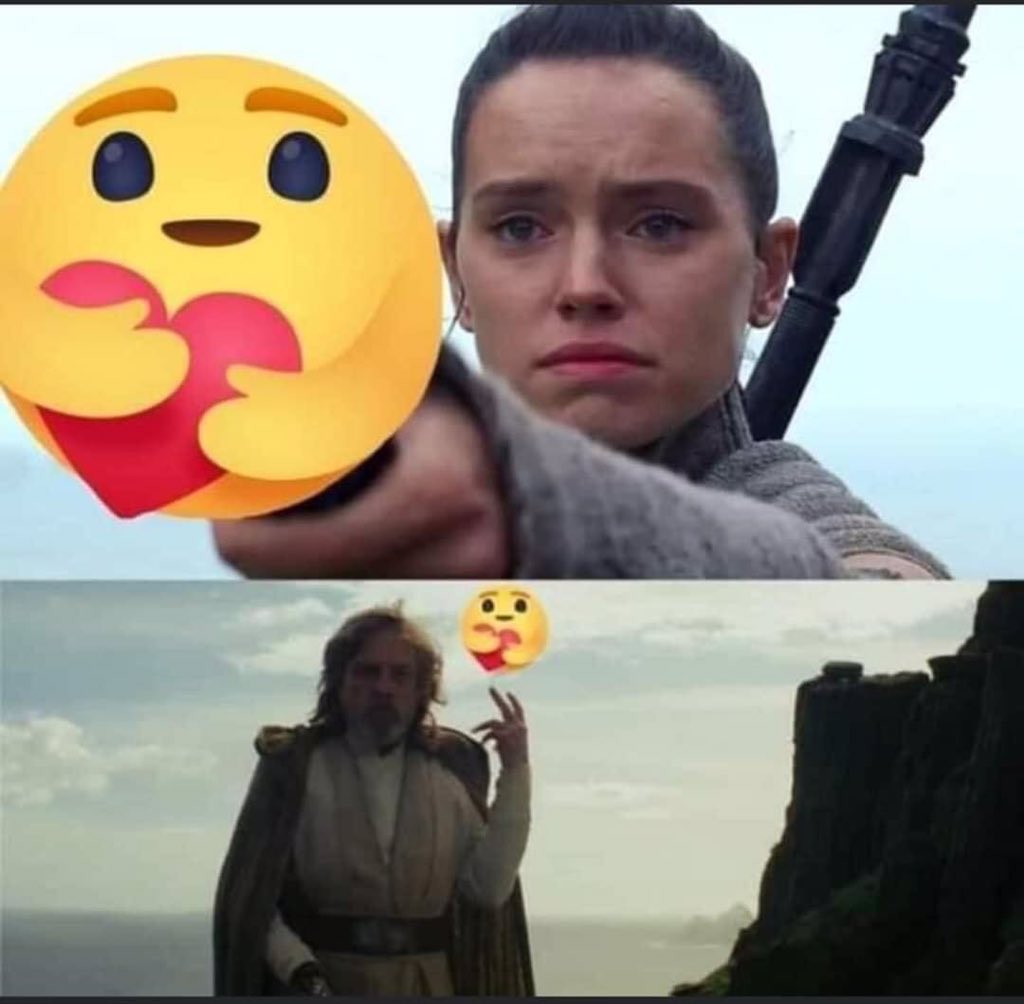 AlienDay426's tweet photo. #cares #facebook #facebookcares #emoji #why #starwars #thelastjedi #LukeSkywalker
@HamillHimself https://t.co/lOeuUTZpVG
