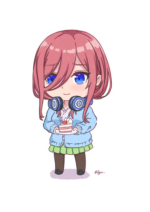 LygonさんがTwitterに投稿した中野三玖(五等分の花嫁)のイラスト。
