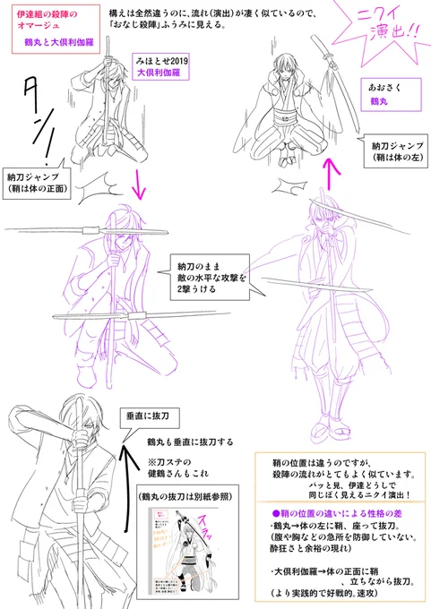 【刀ミュ・殺陣レポ】葵咲本紀鶴丸国永編③ライブ衣装、新規レポ↓●新規レポ鶴丸と大倶利伽羅の殺陣の似たところありがとうみゅ?#刀ミュ実況 