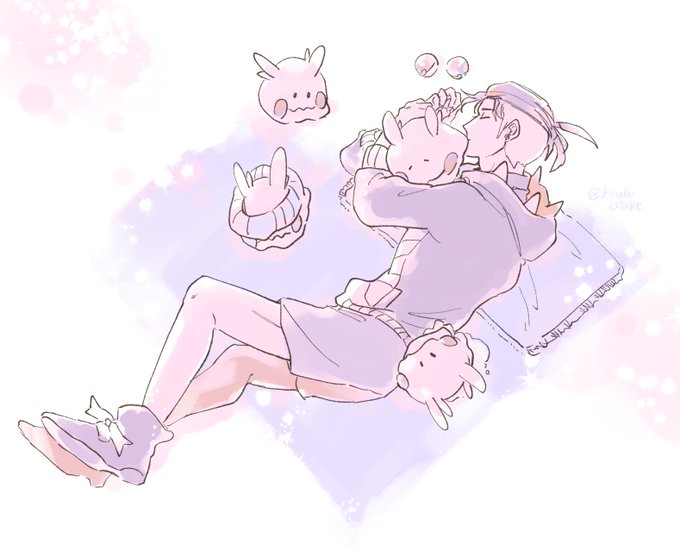 お昼寝バナさんとンデさん見えないけどキバダン 