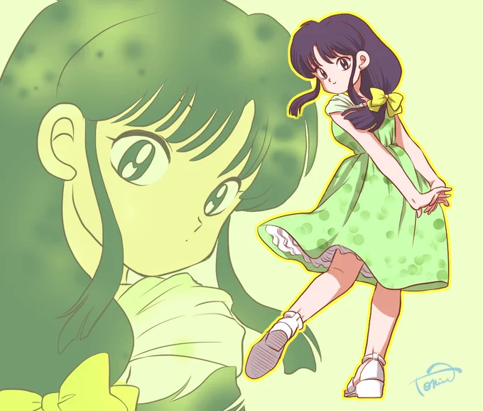 #高橋留美子5作品版深夜の真剣お絵かき60分一本勝負 @ranmawandoro
5/3 22:08〜23:05 お題「振り返る」
じゃじゃ馬OPあかねが一番に浮かぶ☺ 