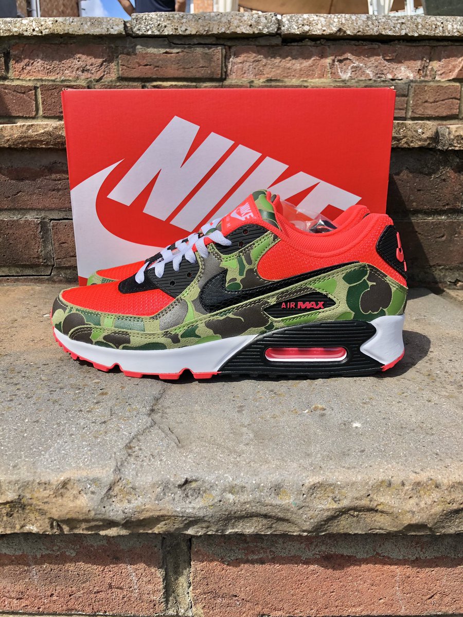 WalkCrep's tweet photo. Nike Air Max 90 Reverse Duck Camo Multi

⚠️FOR SALE⚠️

🔴£180

🔴UK SIZE 9

🔴IN HAND AND READY TO SHIP

#nikeairmax90 #nikeairmax90s #duckcamo #duckcamo90s #officialcrepwalk #duckcamoairmax #forsale https://t.co/aFDDsnD9dE