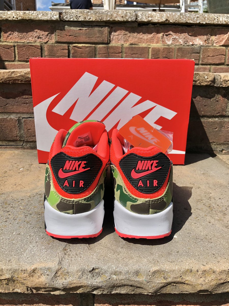 WalkCrep's tweet photo. Nike Air Max 90 Reverse Duck Camo Multi

⚠️FOR SALE⚠️

🔴£180

🔴UK SIZE 9

🔴IN HAND AND READY TO SHIP

#nikeairmax90 #nikeairmax90s #duckcamo #duckcamo90s #officialcrepwalk #duckcamoairmax #forsale https://t.co/aFDDsnD9dE