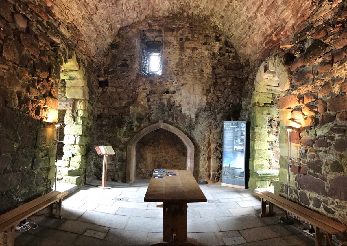 2.16/ Portencross Castle. 14thC tower on site of earlier fortifications. Largely intact but roof was blown off in 1739. A later roof saved the structure but after 100yrs was in danger of failing & taking the rest of the tower with it. Restored in 2010 & operated as a museum.