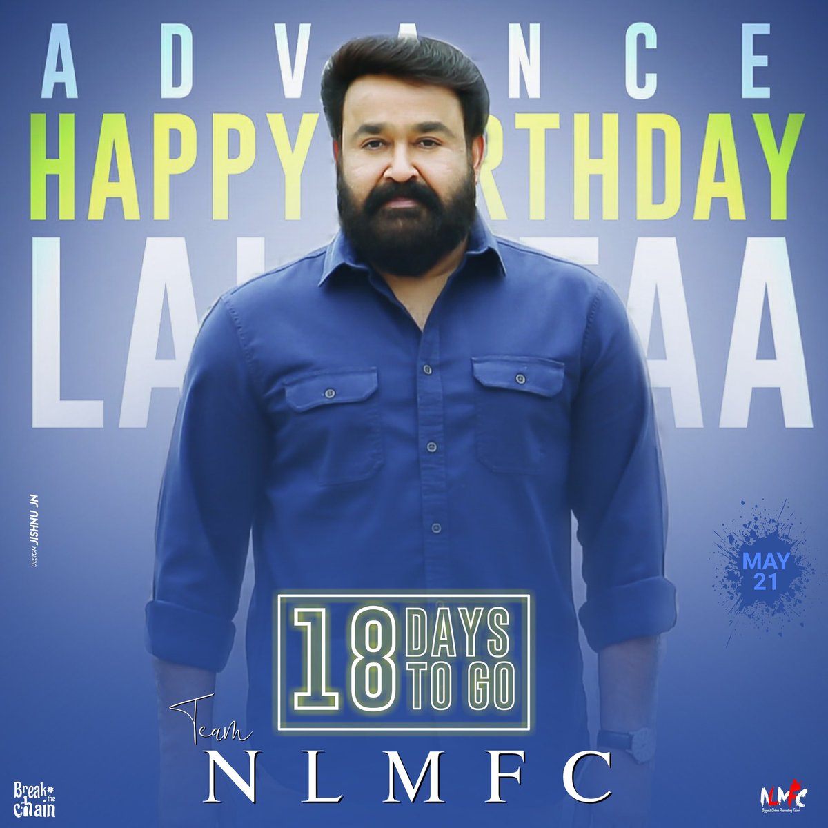 NLMFCofficial's tweet image. 18 days to go ❤️❤️#autohash #mollywood #mohanlal #CoronaWarriors #Kashmir #HandwaraEncounter #NisarAhmed #lockdown