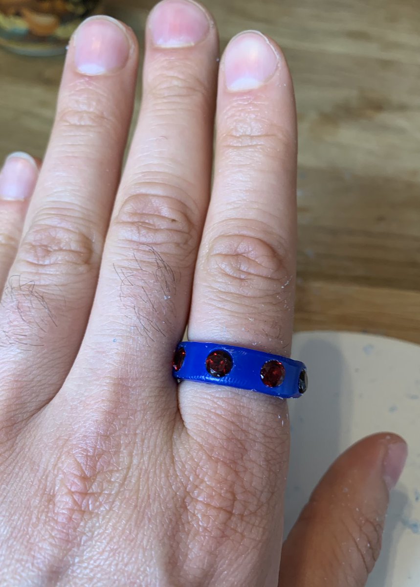 samzski's tweet photo. @sophiearnott I've just finished your online course about setting gems in wax, it was brilliant thank you! Any advice on casting gems in place in wax? How do you set them before casting? https://t.co/5TpUYnINcR
