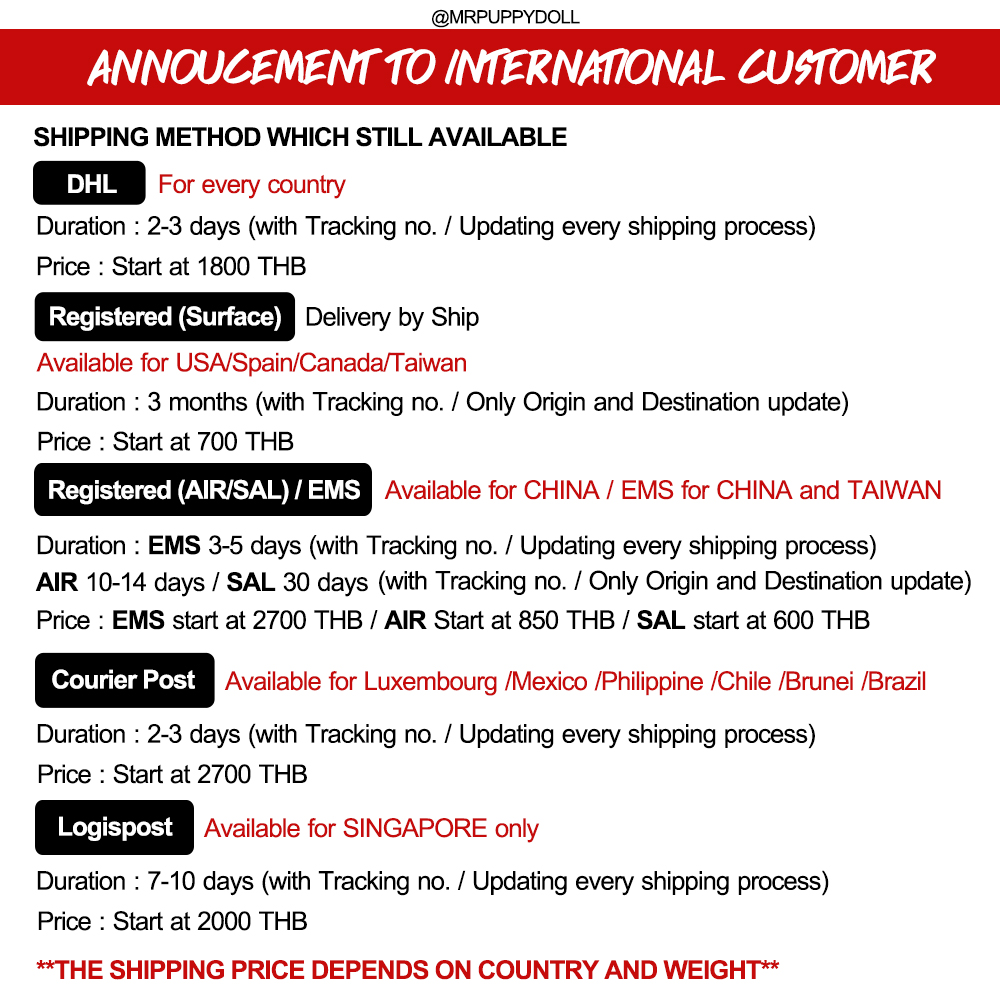 MRPUPPYDOLL's tweet photo. *IMPORTANT ANNOUNCEMENT TO INTERNATIONAL CUSTOMERS* Due to the Covid-19 pandemic that make the shipping was delayed , This is the solution that we suggest to you. Please carefully read and DM us if you have any decision❤️ https://t.co/srlIzPUOX8