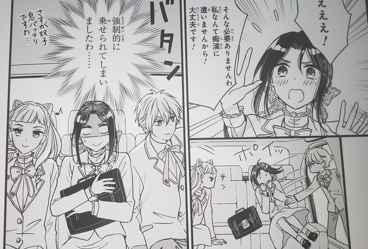第3話‐3の私の推し頁
双子の連携素敵
反対側から降りられなくしてる沙羅ちゃん可愛い
双樹君美し… 顔面の黄金比率最高値
立派なお家を前にして「拝観料」
面白すぎる