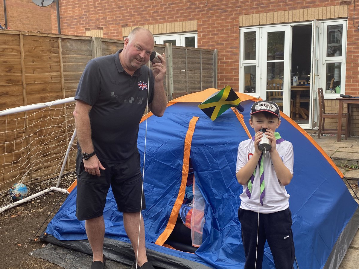neonangel48's tweet photo. @clairabel3107 @CheshireScouts @stathamscouts Matty completing his Tin telephone experiment for the #VirtualCuBe2020 camp https://t.co/HWupYUUYkX