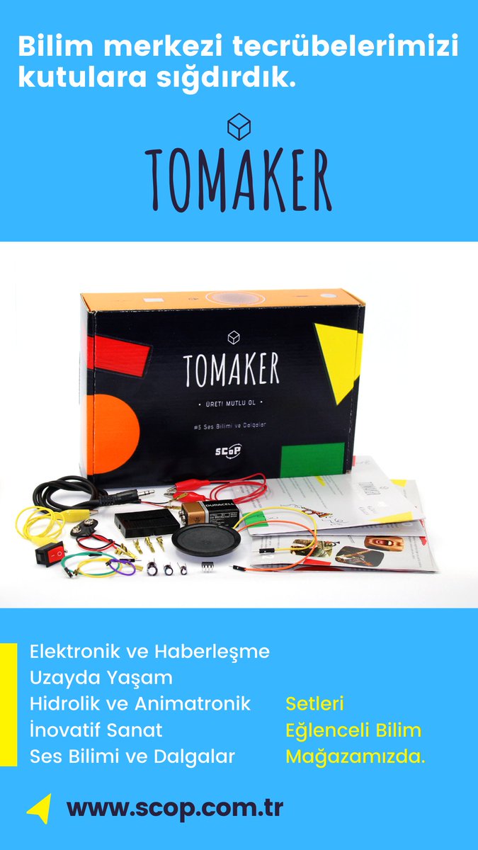 scopmakerstudio's tweet photo. 👉 https://t.co/sWX7KEVfAM
.
#Üret #Öğren #Eğlen
.
Maker deneyimlerimiz bu kutularda. Her yaşa ve her hayal dünyasına uygun içerikler ile öğrenmenin en eğlenceli hali. https://t.co/9aYgwpED9m