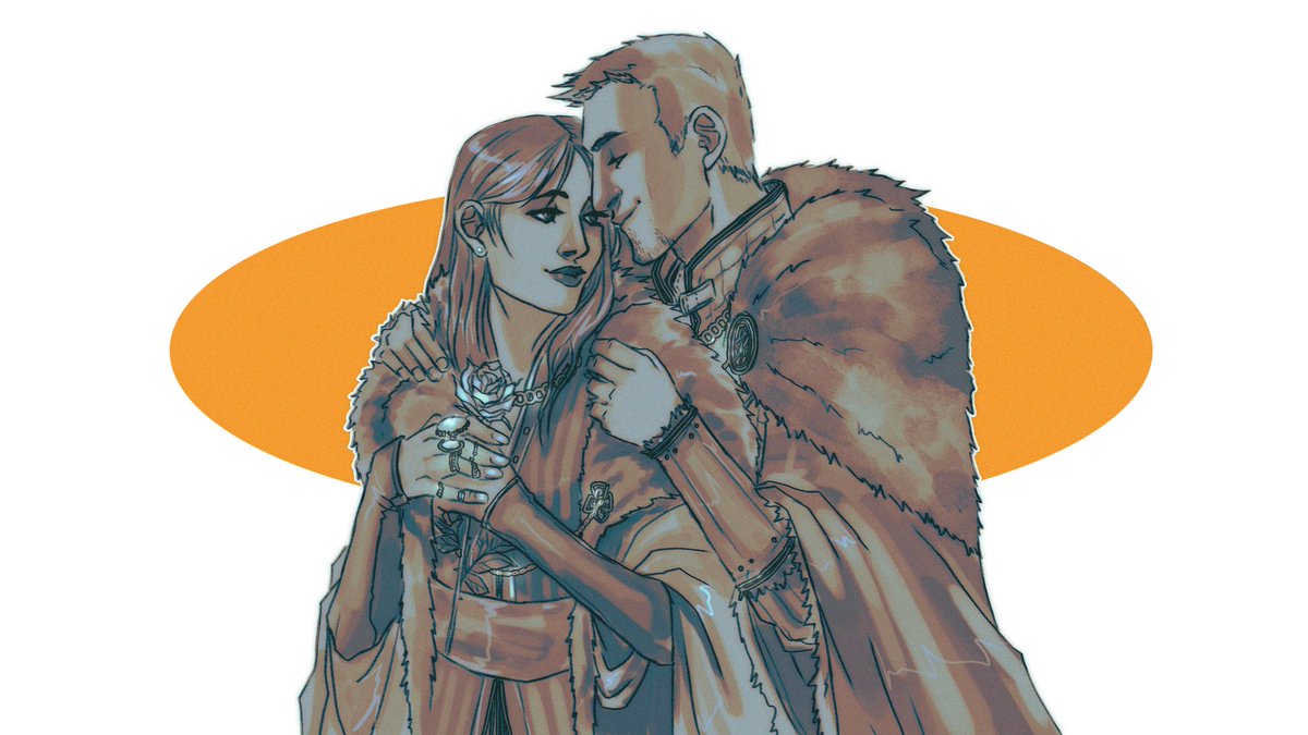 Royal version of my Cousland and Alistair by  @Drathe90 