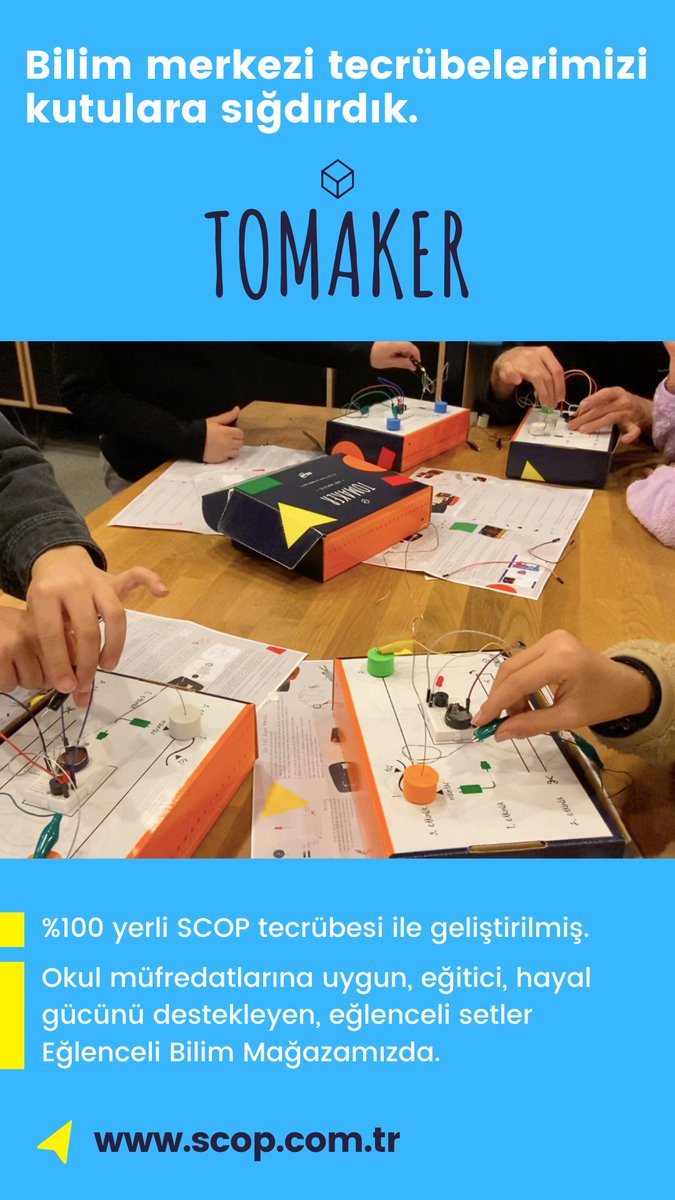scopcomtr's tweet photo. 👉 https://t.co/HapwDb9KcB
.
#Üret #Öğren #Eğlen
.
Maker deneyimlerimiz bu kutularda. Her yaşa ve her hayal dünyasına uygun içerikler ile öğrenmenin en eğlenceli hali. https://t.co/UTaCG3S4ad