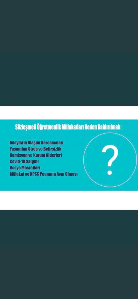 gunmehmet21's tweet photo. #MEBMülakatKaldırılsın

Puan geçerliliği yok, kpss puan üstünlüğe göre atamalar yapılıyor. 

Ekonomik yük ✔
Yol yorgunluğu ✔
Stres ✔

Mülakat tamamen kaldırılmalı.

Sn @ziyaselcuk 
Sn @hmzaydg https://t.co/x09vfCWdHc