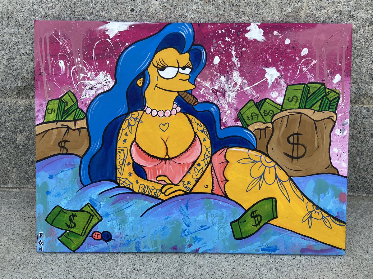 DavidFonseca97's tweet photo. ACRILICO, SPRAY Y POSCA. 
Basic hoe. https://t.co/YUN0Q0thvU