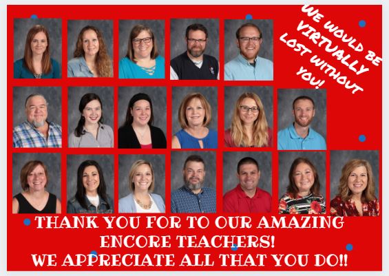 Happy Teacher Appreciation Week to our AMAZING ENCORE Team. We love you and we thank you for all that you do to help our students succeed!  #bmspatriotpower #bmspatriotproud #msdr9cares #ThankAMOTeacher