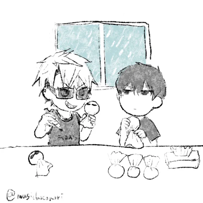 @tos
#odaibako_mugichocomori https://t.co/9nwAyxOhDq
九州はすごい土砂降りでしたね!なんだか久しぶりな感じがしました。佐さん絵付け得意だけど早々にふこーかさんが飽きちゃうからもくもく作る係になりそうですね ふこーかさんは顔描くのに飽きたら今度は頭ツンツンさせて髪の毛とか作りそう 