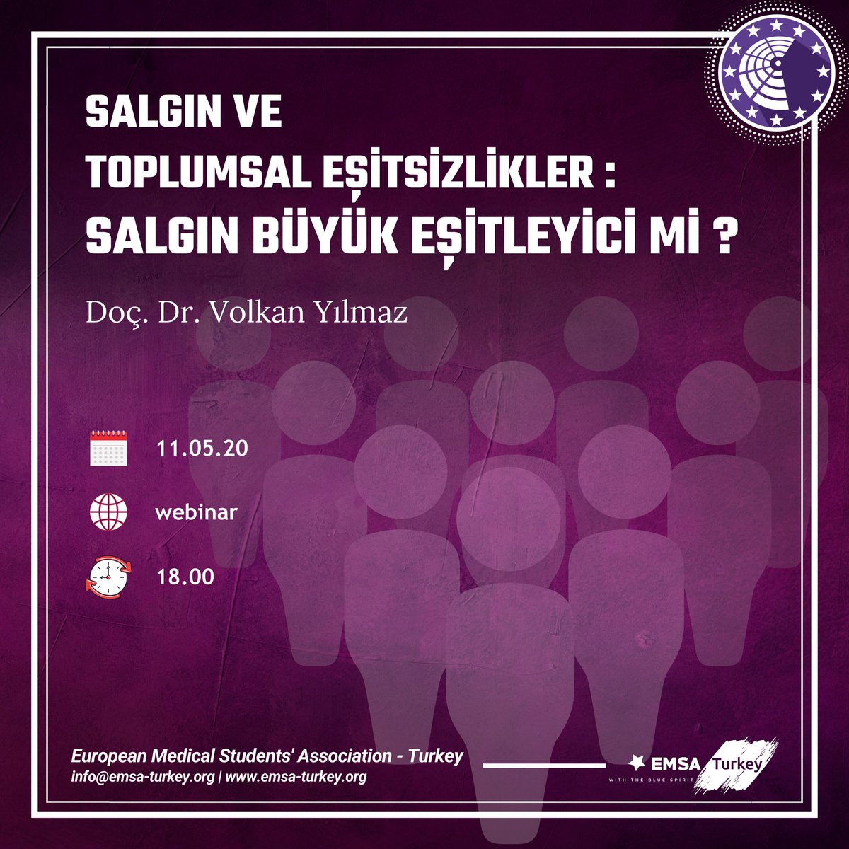 Sağlık Politikaları Pillarımız, “Salgın ve toplumsal eşitsizlikler: Salgın büyük eşitleyici mi?” temalı webinarımızı düzenliyor.

Webinar, Boğaziçi Üniversitesi öğretim üyesi ve Sosyal Politika Forumu merkez müdürü Doç. Dr. Volkan Yılmaz tarafından yönetilecektir.

#EMSATürkiye