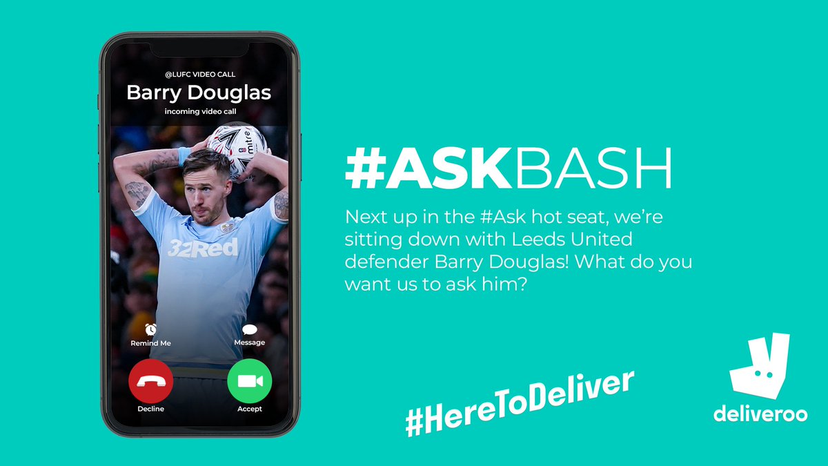 LUFC's tweet photo. 💬 Next up in @Deliveroo's #Ask hotseat, we'll be sitting down with #LUFC defender Barry Douglas! So what do you want us to #AskBash? https://t.co/FuJBstDA4R