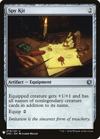 ExD's tweet photo. @weirdcards Magnetic Theft, Spy Kit, Eradicate. https://t.co/jfD1Pn5Fao