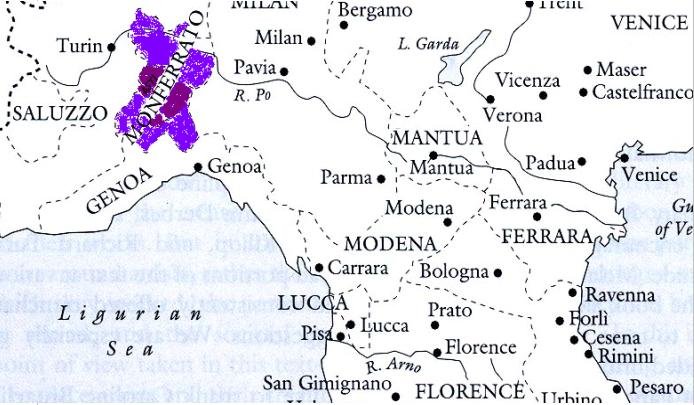 CoeurDeCresson's tweet photo. @Purpura57912934 @KonstantiinosXI He's referring to the #Montferrat marquisate laying in the Piedmont,straddling the banks of the Tanaro, between Turin on the west and Tortona on the east
🗡️d'#Aleramici:961-1306
🦅 #Paleologo[-d'#Aleramici]:1306-1536
⚜️ #Mantua's #Gonzaga[-#Paleologo]:1536-1708(duchy since 1574) https://t.co/cgXAvv4eEz