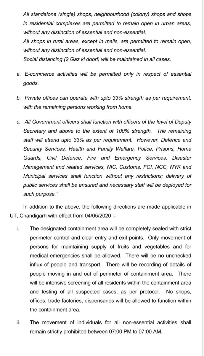 RajBalaMalik's tweet photo. #Chandigarh: here is the detailed order, what is to be followed from tomorrow.

#WearFaceCoverStaySafe
#ChandigarhFightsBack https://t.co/tU9DWtzSfV