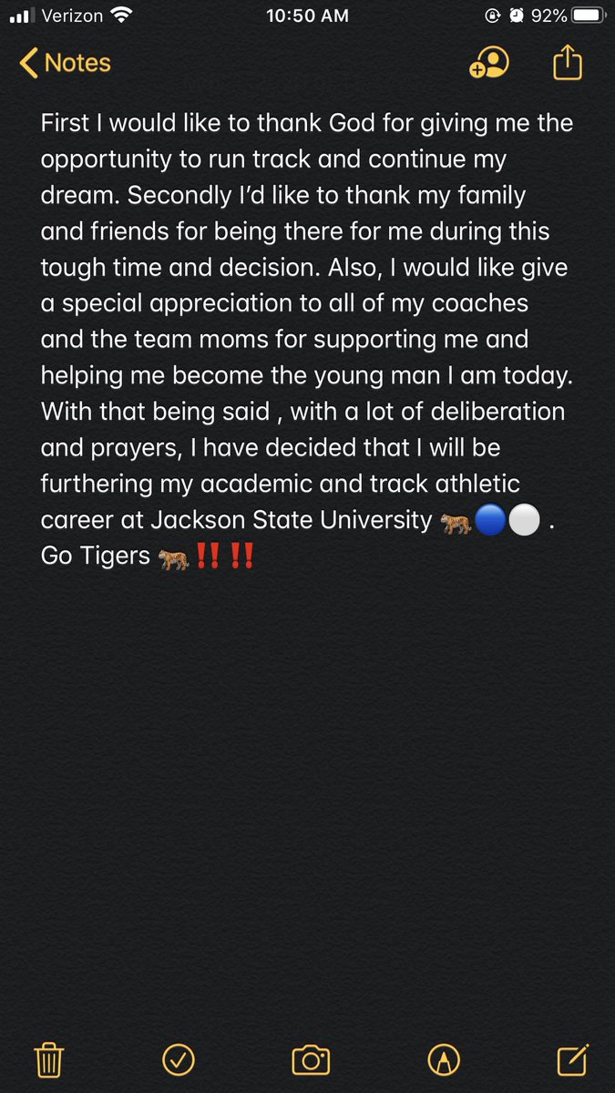 Queeog's tweet photo. I’m beyond bless and grateful for a lot of things can’t wait to compete at the next level god got me ⚪️🔵🐅‼️#JSU24 https://t.co/bseJWBwBUw