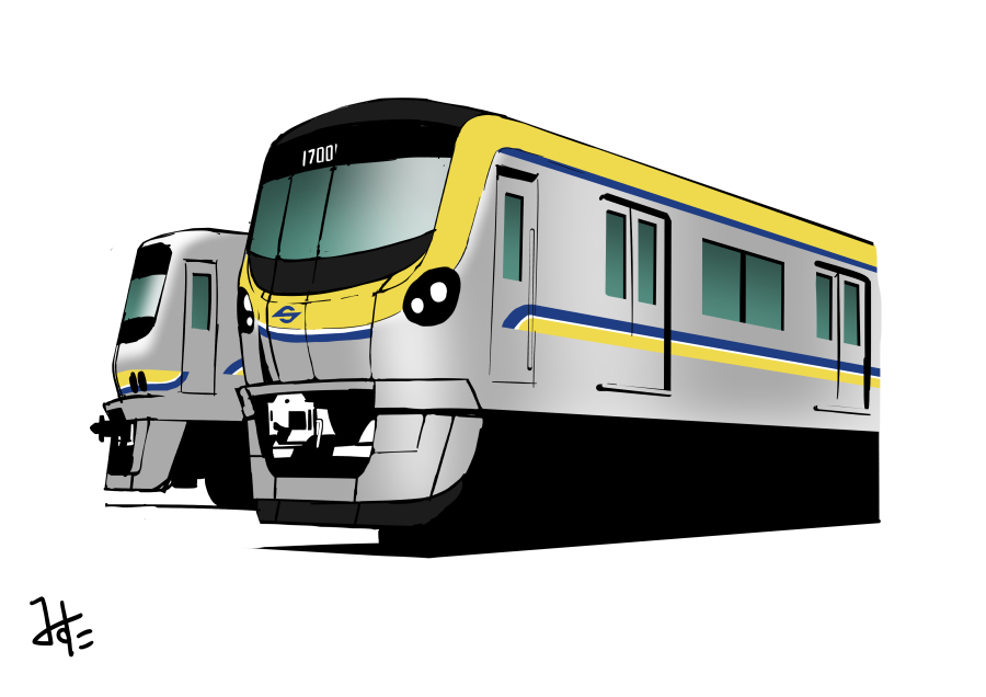 「東京メトロ17000系は7000系にも10000系にも似ていない。
しかし有楽町」|みすた亭のイラスト