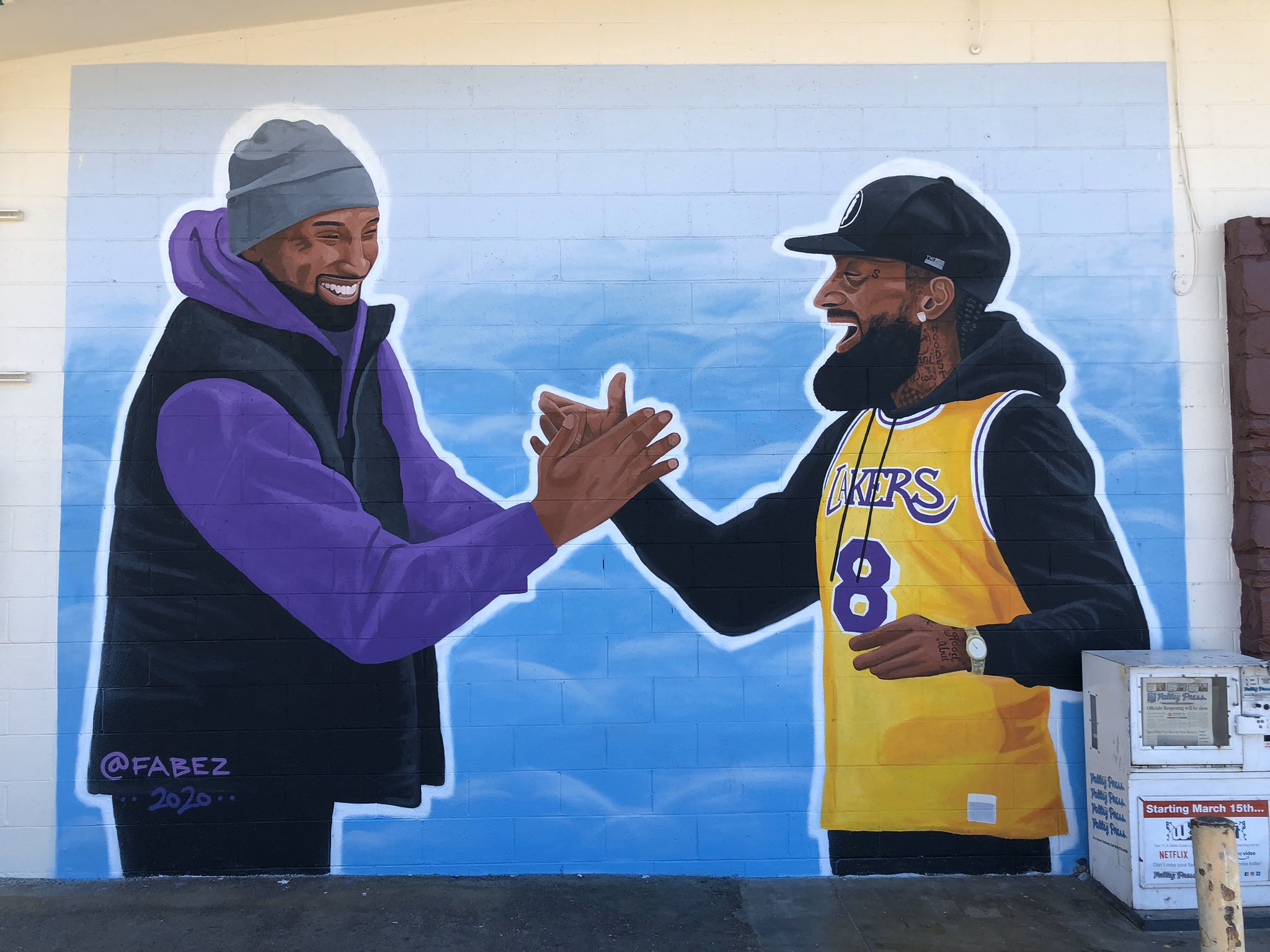 Kobe & Gianna Bryant Murals on X: "Newest Kobe Nipsey mural in Lancaster 🎨  @ fabez 📍43636 10th St W, Lancaster #RIPKobe https://t.co/4oM0rNTTyA" / X