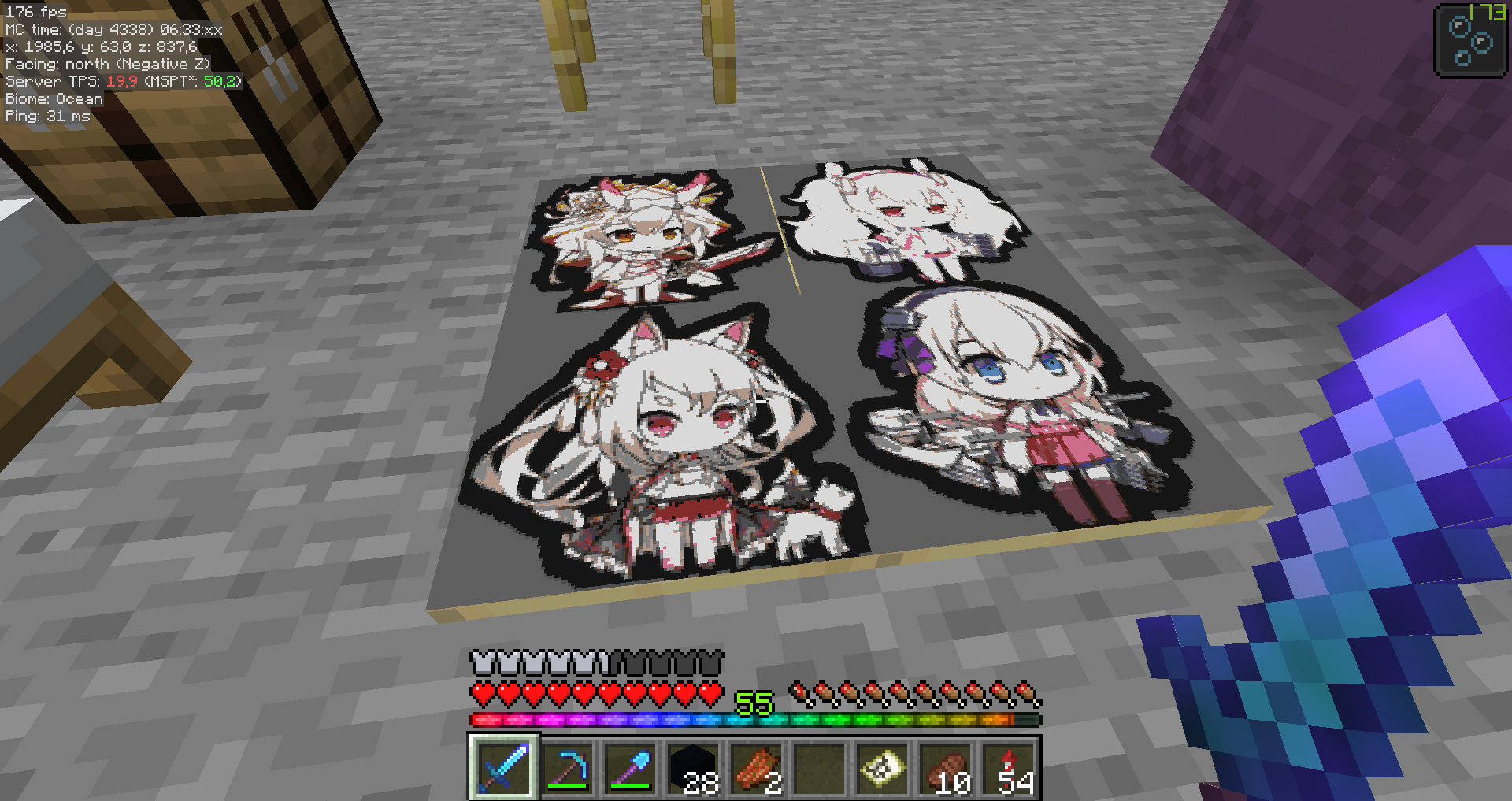 r/AzureLane on Twitter "Azur lane in Minecraft? yes. AzurLane https