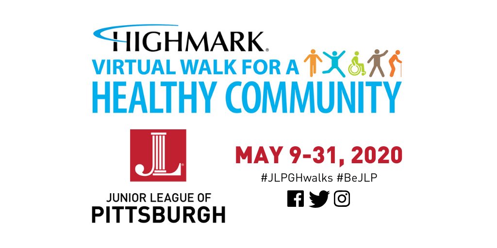 JLPGH's tweet photo. The Highmark Walk for a Healthy Community has gone virtual! Join us as we walk in support of the JLP May 9-31. Enjoy the fresh air while calling attention to the JLP's mission and community focus: fighting food insecurity in Pittsburgh. Info: https://t.co/h0niMV9VwK #jlpghwalks https://t.co/vYz58WzJBe