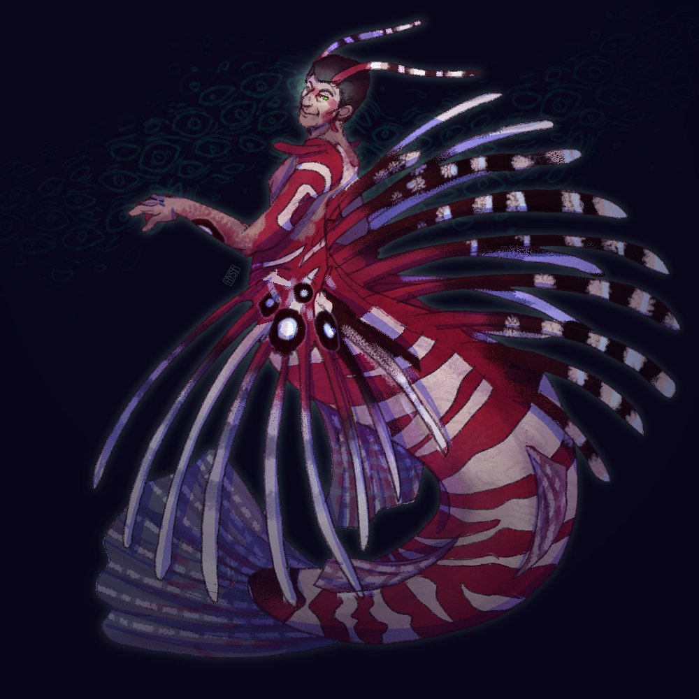 TMA Mermay Day 3: Spotfin Lionfish Elias Bouchard   #mermay2020   #MagnusPod