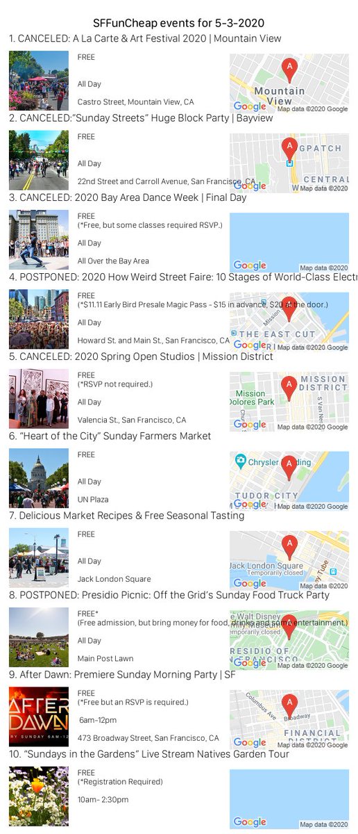 sffuncheap's tweet photo. Events for Sunday 5/3/20 https://t.co/QswfXdPpas #sffuncheap https://t.co/VI0KAE2Huq
