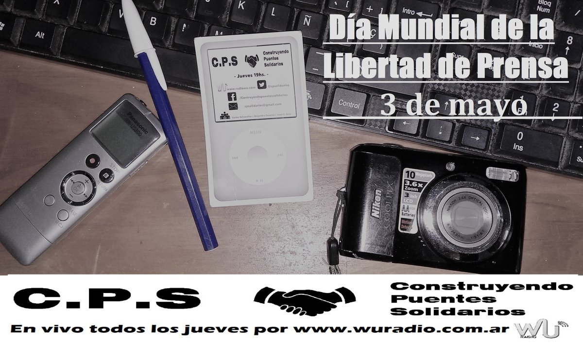 cpsolidarios's tweet photo. El 3 de mayo sirve para recordar a los gobiernos la necesidad de respetar su compromiso con la libertad de prensa. 

https://t.co/yPEFEOzJ0r

#WordPressFreedomDay #unesco #diamundialdelalibretaddeprens #radiowu https://t.co/kqejt7ZdZC