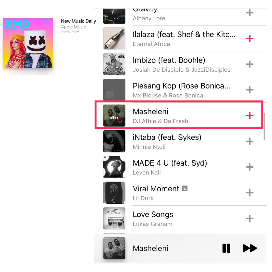 Athie_Umgido's tweet photo. 💪🏾 Our song #Masheleni on the @AppleMusic New Music Daily playlist. Thanks for the support! Let's keep streaming and jamming the song. 🎵

#dafreshxathie 

https://t.co/gvBdSPZyVL https://t.co/4GVMMPl2No
