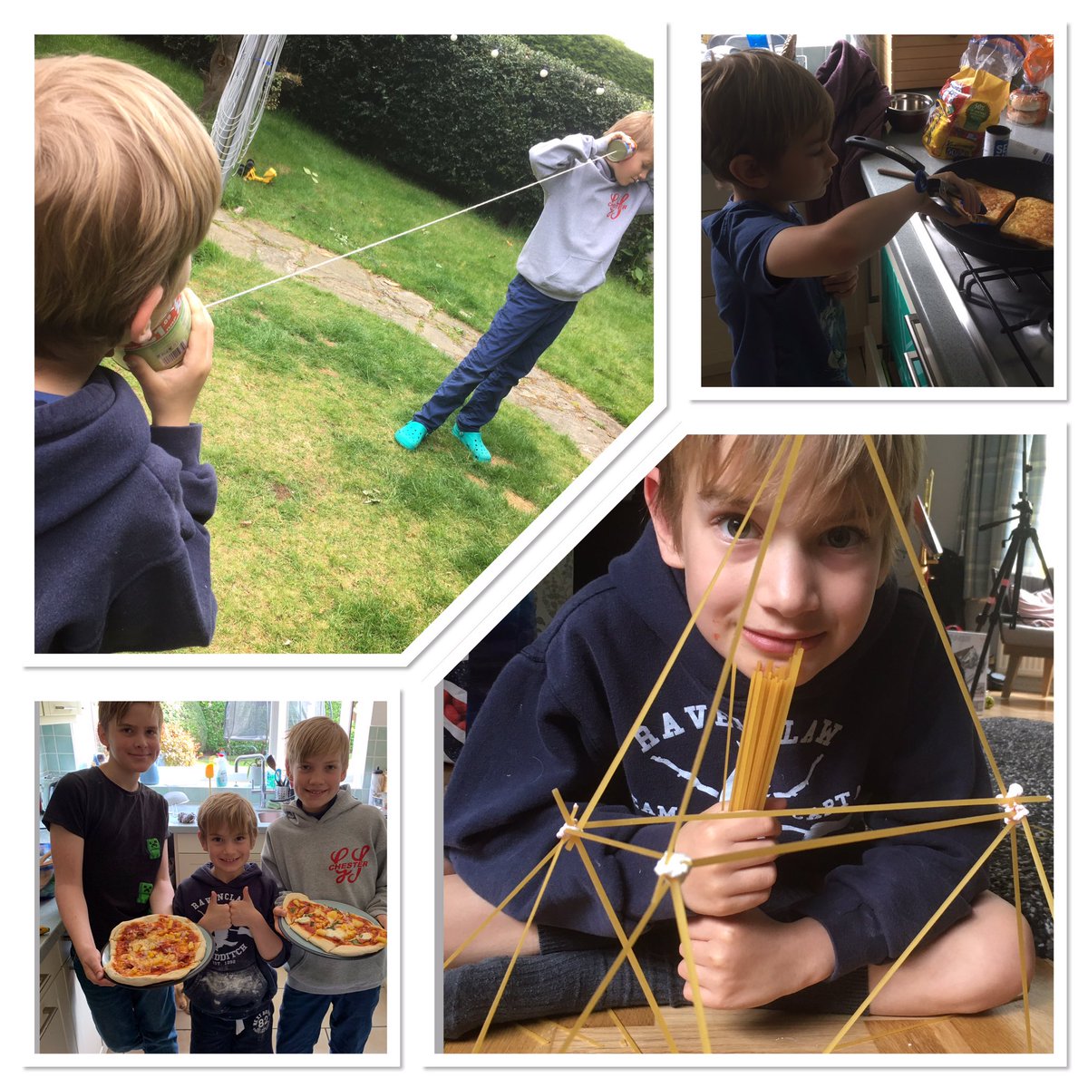 WelshSnowdrop's tweet photo. @ChesterScouts @CheshireScouts thank you for a great weekend at #VirtualCuBe2020 we’ve had a busy day today making eggy bread, world map pizzas, building (not very) tall spaghetti towers and drumming! https://t.co/hDlwN4Lbm2
