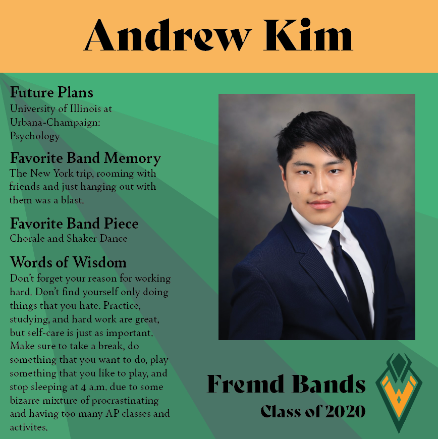 FremdBands's tweet photo. Fremd Bands “Class of 2020”: Congratulations and thank you to percussionists Andrew Kim and Nathan Kim for your musical talent and four years of dedication to the Fremd Band program. We wish you both the best with your future endeavors! https://t.co/Ji0kob49uZ