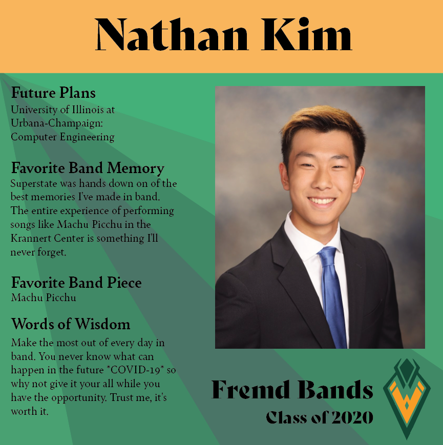 FremdBands's tweet photo. Fremd Bands “Class of 2020”: Congratulations and thank you to percussionists Andrew Kim and Nathan Kim for your musical talent and four years of dedication to the Fremd Band program. We wish you both the best with your future endeavors! https://t.co/Ji0kob49uZ
