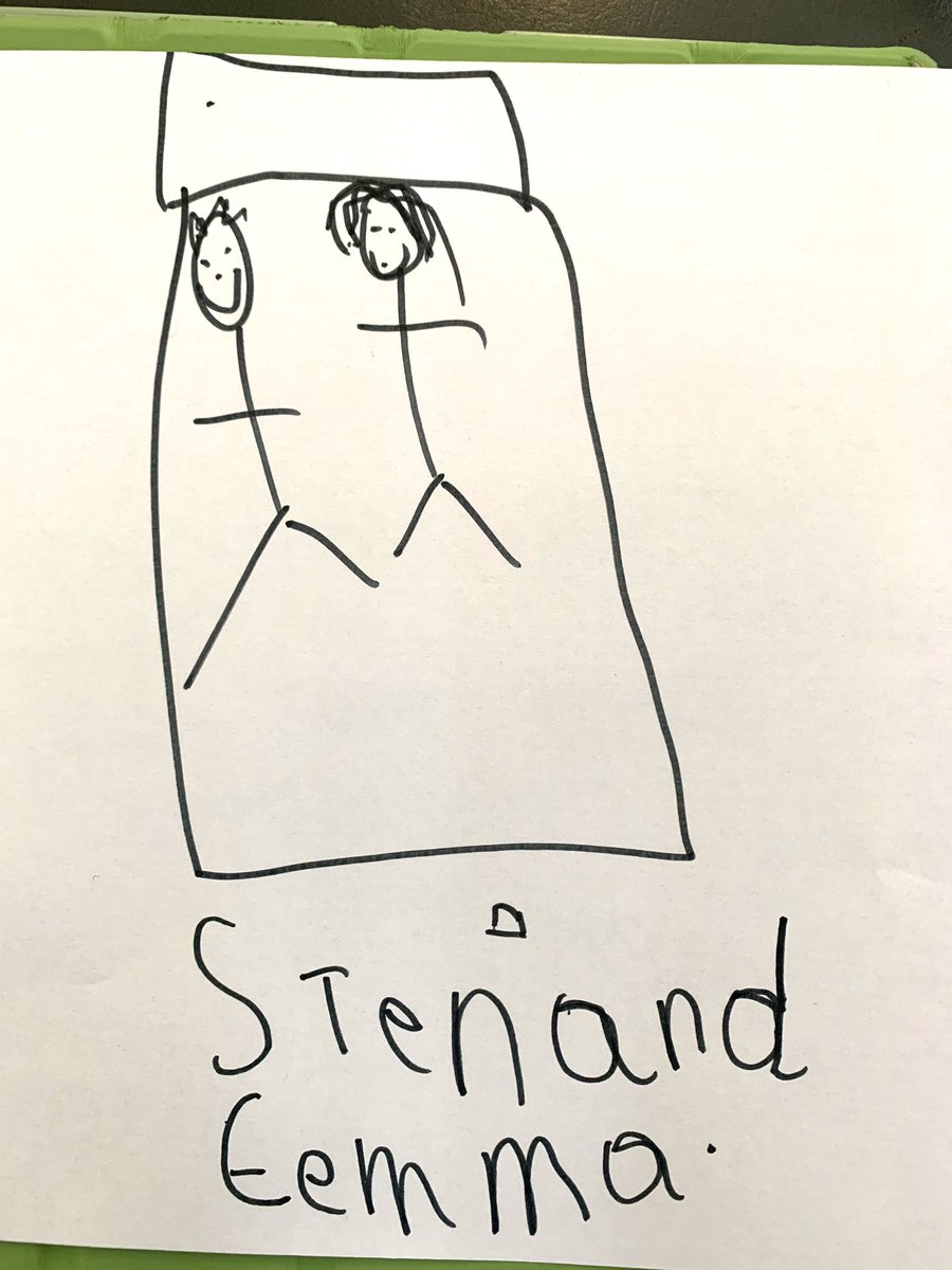 FellingBypass's tweet photo. @ActionHeroLive Angus wonders why are Sten and Gemma are inside the radio? So he did a picture...... https://t.co/2EgB8tWD9h