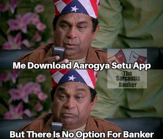 bankerdada's tweet photo. More than 15 lakh bankers are in frontline providing essential services during #lockdown.
But the #arogyasetuapp doesn't have option to register as Bankers.
#TestRedZoneBanker and provide Rs.50lac insurance for bankers.
@RahulGandhi @DFS_India @MoHFW_INDIA @PMOIndia https://t.co/UOvFHUvECv