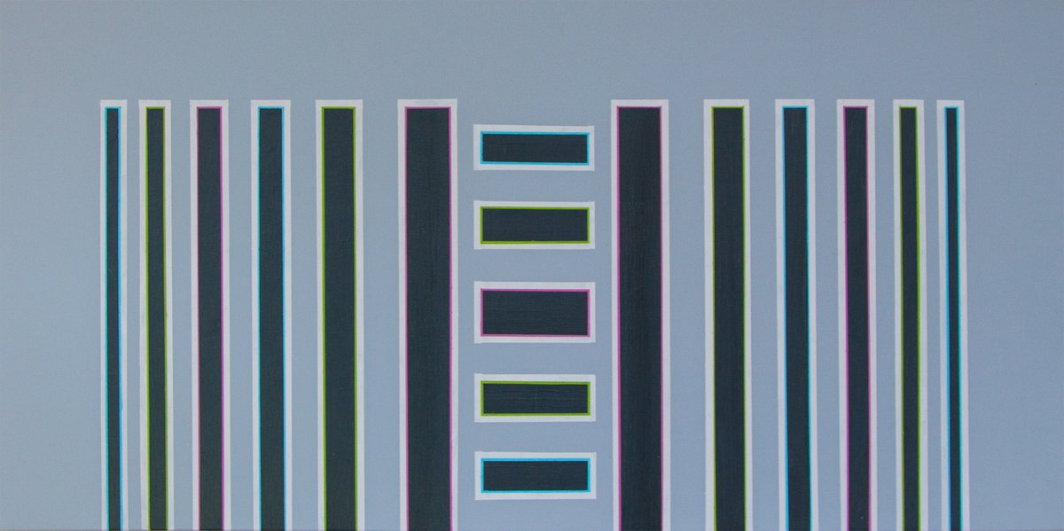 #artistsupportpledge Interactive Conversation 12 150 x 50cm acrylic on panel £200 p+p extra pls DM for further information