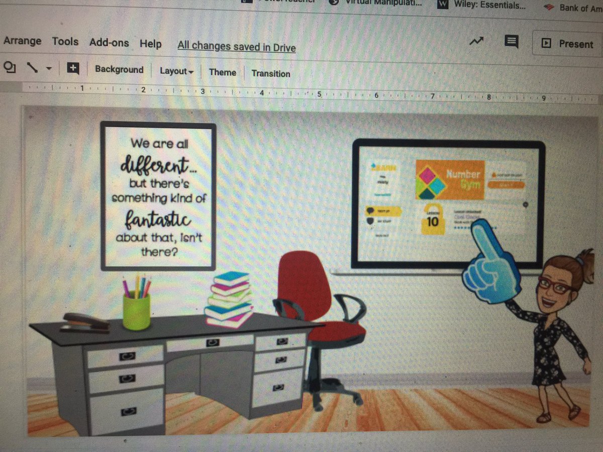 Staerkel1st's tweet photo. Enjoyed making my Bitmoji classroom slides for virtual learning!!! @LPSLEADS @KBElementary https://t.co/9wMWLlKexf