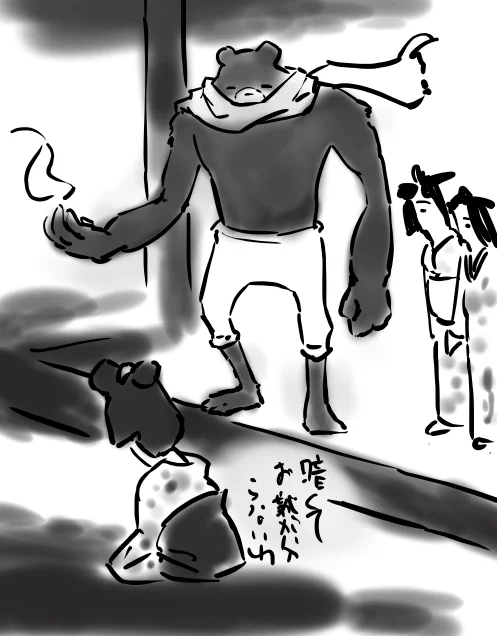 クマタの回想シーン(過去絵) #キュアモフルン 