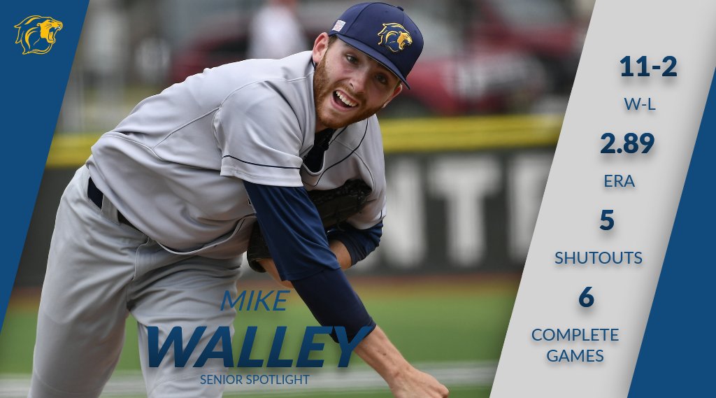 tcnjlions's tweet photo. Today's Senior Spotlight is Mike Walley from @BASEBALLTCNJ .. Mike is tied for the school record with five career shutouts. His 2.89 career ERA ranks 11th all time, and his six complete games rank 15th in program history @TCNJ #LionPride https://t.co/eJkYfWPU2D