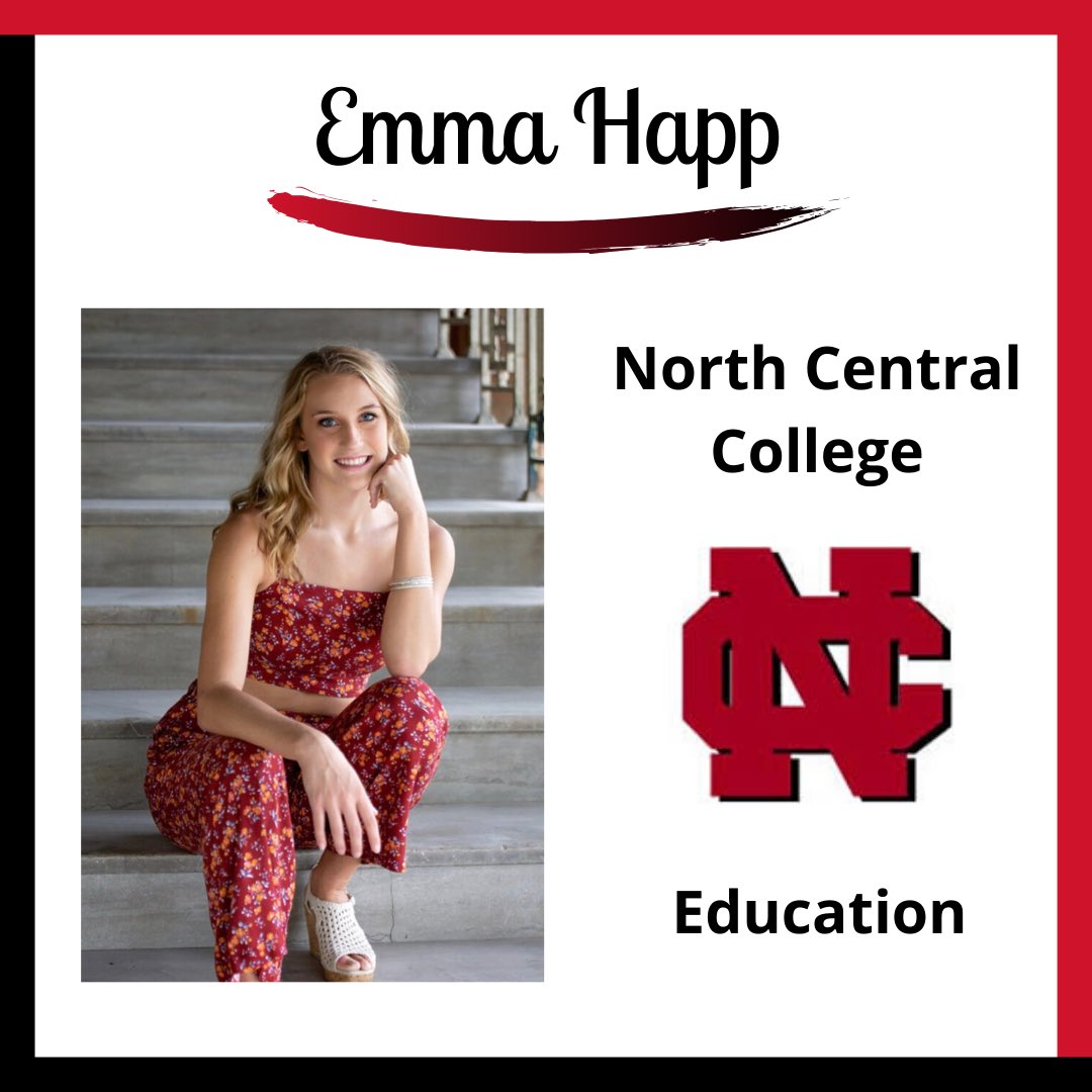 ⭐️Senior Spotlight⭐️ Emma has plans to attend North Central College and study Education to become a teacher and coach. She will also be playing volleyball while there!