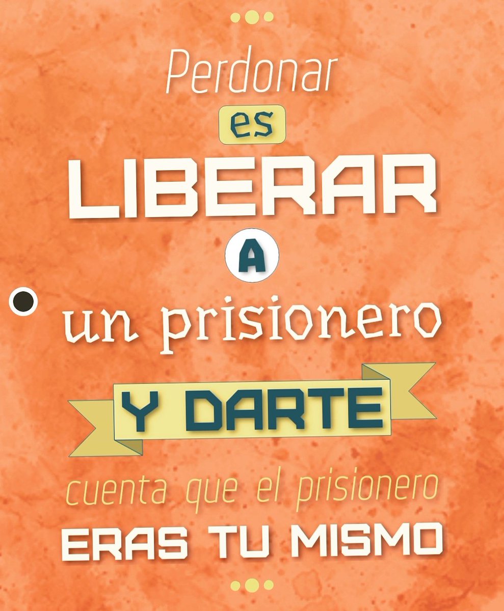 ChusSaucedo's tweet photo. Perdonar es liberar a un prisionero y darte cuenta que el prisionero eras tu mismo.
#perdón #perdonare #PreguntasDeVida #decision #organizacion  #terapia #espiritualidad #terapiaenlinea #psicoterapiaonline #psicoOncologia #Tanatalogia #ChusSaucedo #chusPsicoOncólogo https://t.co/taUtNixvzu