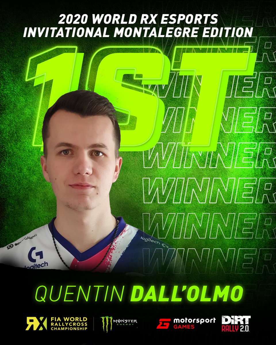 Congratulations <a href="/QuentinDallolmo/">Quentin DALL'OLMO</a> winner of World RX Esports Montalegre Edition. 
#WorldRX #Esports #RaceAtHome