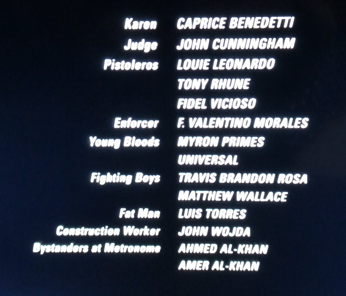 whispery_winnie's tweet photo. Movie Credit lists are something else.🤣🤣🤣
"Fat Man", "Bystanders at Metronome", "Cornbread", "Tattoo", "Bonehead", "Dominican", "Pistoleros", "Fighting Boys", "Fat Man", "Enforcer". #shaft #workstartstomorrow https://t.co/OfqTryhDHZ