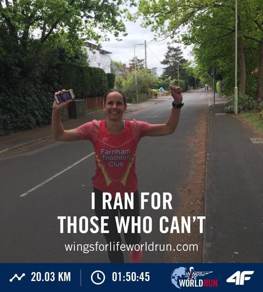 anna_bellamy1's tweet photo. Pleased to have run 21.2 km before the virtual car caught me. A โfunโ race to raise funds for #spinalcordinjury research #wingsforlifeworldrun @redbull team @ClaireDanson #doitfordanson (gps app tracker lost a km along the way but who cares!!) https://t.co/GSK7XxQnU8